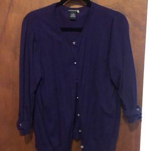Purple cardigan